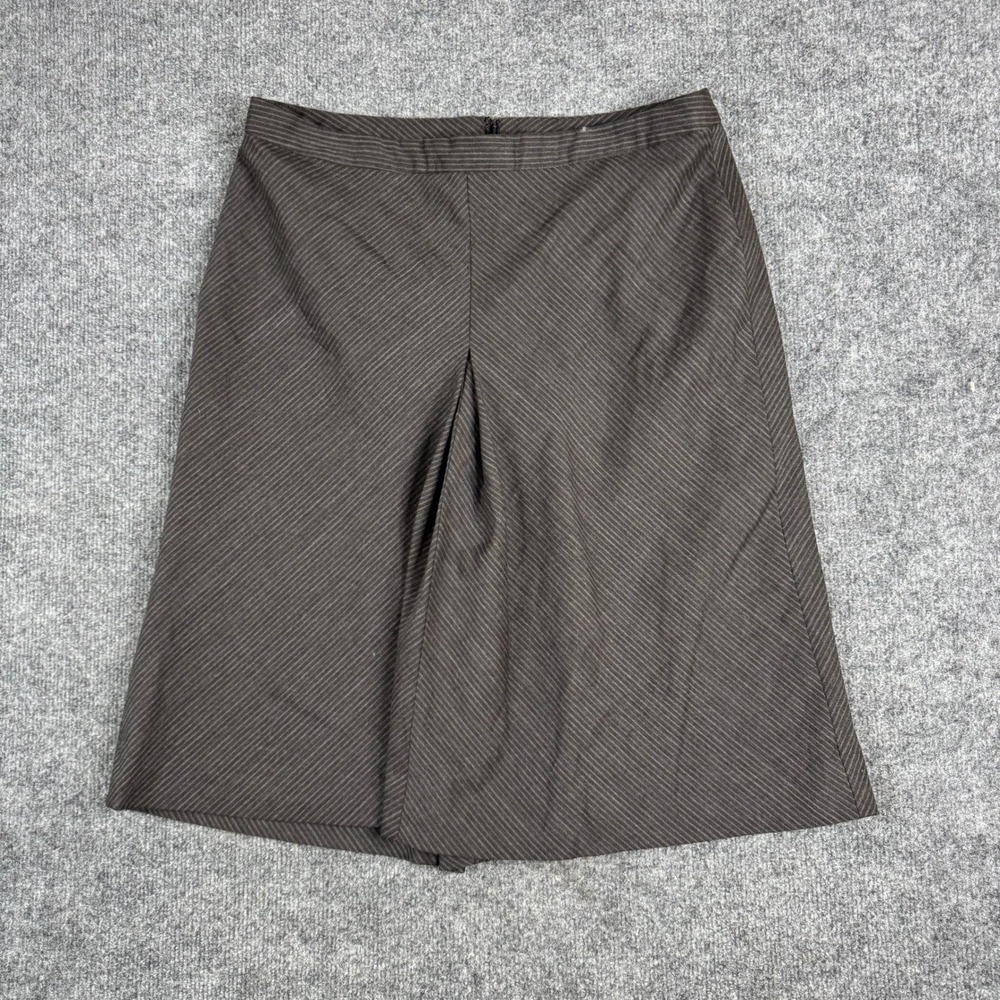 Gap Culottes Womens Size 8 Brown Pinstripe Wool Blend Wide Leg Gaucho Trousers